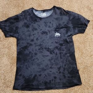 Mens Jetty Marine Supply Co Large Tye Die Black Wash T Shirt